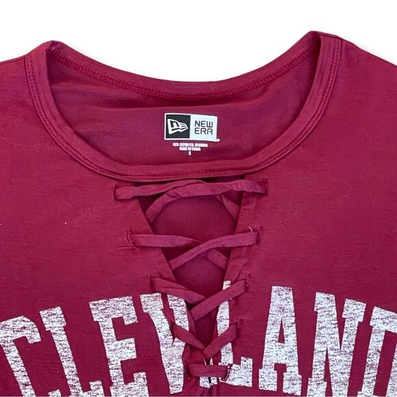 Cleveland Cavaliers New Era Women's T-Shirt Wine - Picture 2 of 8